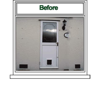 Cat Flap Replacement removal -Window & Door Doctor (West Midlands) Spares, repairs and replacements to double glazing, locks and hindges - Halesowen, Blackheath, Kingswinford, Stourbridge, Lye, Hagley, Oldswinsford, Brierley Hill, Dudley.